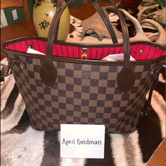 Louis Vuitton Brown and Red Tote - Picture 1 of 8
